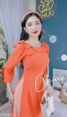 Áo Dài Cổ Thuyền Nơ Vai AD9204 (áo lẻ)