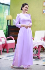 Áo Dài Tay Lửng Cổ Tròn Ngọc AD8022 (áo lẻ)