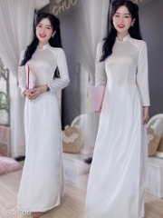 Áo Dài Trắng Học Sinh Phi Mờ AD8036 (áo lẻ)