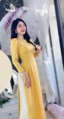 Áo Dài Tay Lửng Cổ Tròn Ngọc AD8022 (áo lẻ)