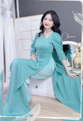 Áo Dài Cổ Yến Tay Ngọc AD8039 (áo lẻ)