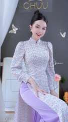 Áo Dài Cổ 2P Tay Loli AD8038