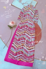 Áo Dài Truyền Thống Tay Bảng AD8087 (áo lẻ)