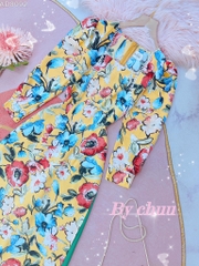 Áo Dài Vai Ren Bán Nguyệt AD8092 (áo lẻ)