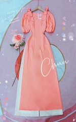 Áo Dài Vai Đôi Nơ AD8034 (áo lẻ)