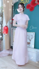 Áo Dài Cánh Tiên Cổ 2P AD8108 (áo lẻ)