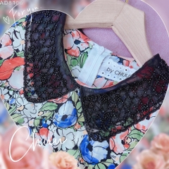 Áo Dài Cổ Cườm Chéo AD8106 (áo lẻ)