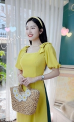 Áo Dài Vai Đôi Nơ AD8034 (áo lẻ)