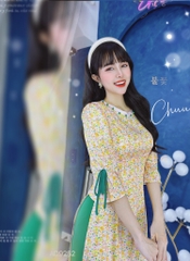 Áo dài Cổ Tròn Ngọc Màu AD9252