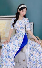 Áo Dài Cổ Vuông Simple AD9246 (áo lẻ)