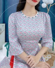 Áo dài Cổ Tròn Ngọc Màu AD9252
