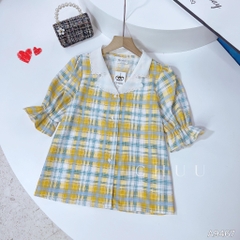 Áo Sơ Mi Hoa Cổ Vest Đồng Xu A9467