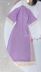 Áo Dài 4T Pha Màu Tơ Óng AD9269 (áo lẻ)