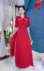 Áo Dài Tằm Gãy Nụ Bông AD9274 (áo lẻ)