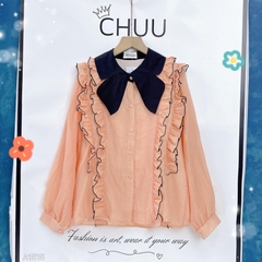 Áo Sơ Mi Tơ Cổ Bướm Black A1515