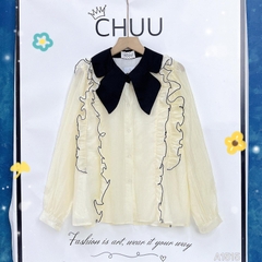 Áo Sơ Mi Tơ Cổ Bướm Black A1515