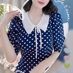 Áo Dài BiBi Cổ Trắng AD1333 (áo lẻ)