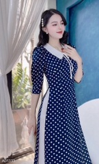 Áo Dài BiBi Cổ Trắng AD1333 (áo lẻ)