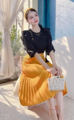 Áo Tơ Thêu Cột Eo A1588