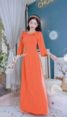 Áo Dài Cổ Thuyền Nơ Vai AD9204 (áo lẻ)