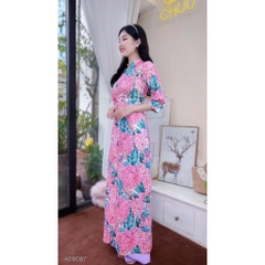 Áo Dài Truyền Thống Tay Bảng AD8087 (áo lẻ)