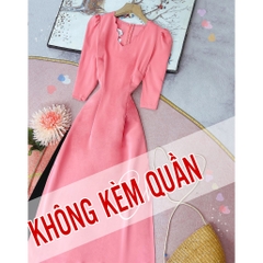Áo Dài Cổ Sóng Nơ Kem AD9197 (áo lẻ)