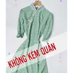 Áo Dài Cổ Tàu Ren Hoa Mai AD9210