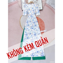 Áo Dài Cổ Vuông Simple AD9246 (áo lẻ)