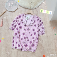 Áo Thêu Cổ Ngọc Đôi A1587