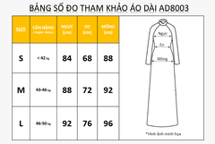 Áo Dài Châu Tôn Phối Hoa AD8003 (áo lẻ)
