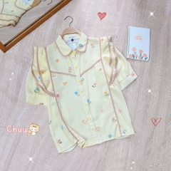 Áo Sơ Mi Hoa Line Màu A1589