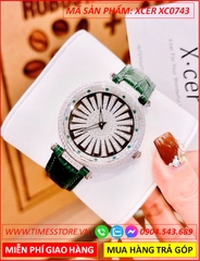 dong-ho-nu-xcer-mat-canh-hoa-xoay-full-da-swarovski-day-xanh-la-timesstore-vn