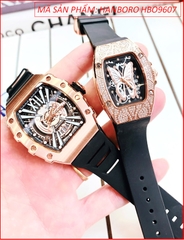 dong-ho-cap-doi-hanboro-automatic-mat-oval-rose-gold-day-silicone-chinh-hang-timesstore-vn