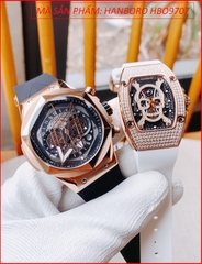 dong-ho-cap-doi-hanboro-automatic-mat-luc-giac-rose-gold-day-silicone-trang-timesstore-vn