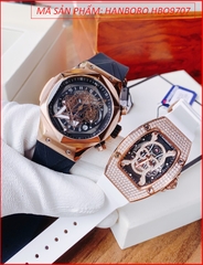 dong-ho-cap-doi-hanboro-automatic-mat-luc-giac-rose-gold-day-silicone-trang-timesstore-vn