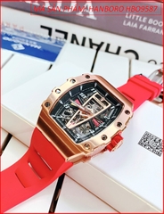 dong-ho-cap-doi-hanboro-automatic-mat-oval-rose-gold-lo-may-day-silicone-do-chinh-hang-dep-timesstore-vn