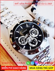 dong-ho-nam-guess-mat-tron-den-6-kim-day-kim-loai-silver-dep-thoi-trang-timesstore-vn