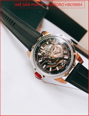 dong-ho-nam-hanboro-automatic-mat-den-rose-gold-day-sillicone-timesstore-vn