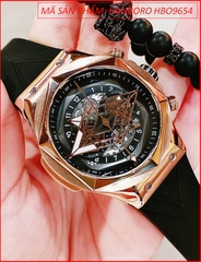 dong-ho-nam-hanboro-automatic-mat-luc-giac-rose-gold-day-silicone-den-timesstore-vn