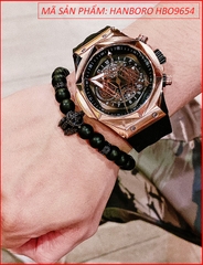 dong-ho-nam-hanboro-automatic-mat-luc-giac-rose-gold-day-silicone-den-timesstore-vn