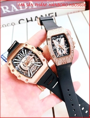 dong-ho-nam-hanboro-automatic-mat-oval-rose-gold-day-silicone-chinh-hang-dep-timesstore-vn