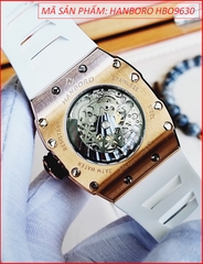 dong-ho-nam-hanboro-automatic-mat-oval-da-swarovski-rose-gold-day-silicone-trang-timesstore