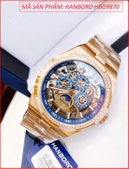 dong-ho-nam-hanboro-automatic-mat-xanh-lo-may-day-rose-gold-timesstore-vn