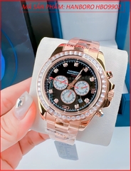 dong-ho-nam-hanboro-automatic-tua-rolex-day-kim-loai-rose-gold-timesstore-vn