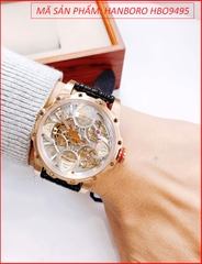 Đồng hồ Nam Hanboro Tourbillon Automatic Lộ Máy Cơ Tự Động
