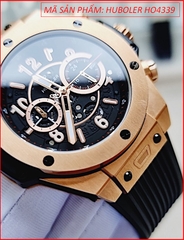 dong-ho-nam-huboler-mat-tron-den-5-kim-vien-rose-gold-day-silicone-den-chinh-hang-dep-gia-re-timesstore-vn