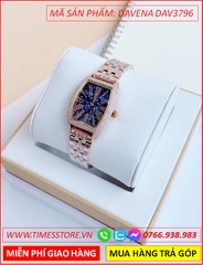 dong-ho-nu-davena-mat-oval-dinh-da-xanh-day-rose-gold-timesstore-vn