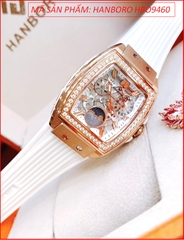 dong-ho-nu-hanboro-mat-chu-nhat-rose-gold-day-sillicone-trang-timesstore