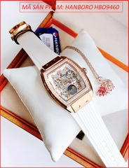 dong-ho-nu-hanboro-mat-chu-nhat-rose-gold-day-sillicone-trang-timesstore