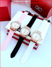 dong-ho-nu-hanboro-mat-tron-rose-gold-hinh-hoa-cuc-silicone-hong-timesstore-vn